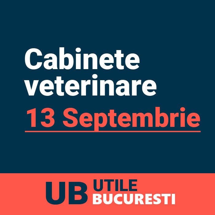cabinete veterinare 13 Septembrie